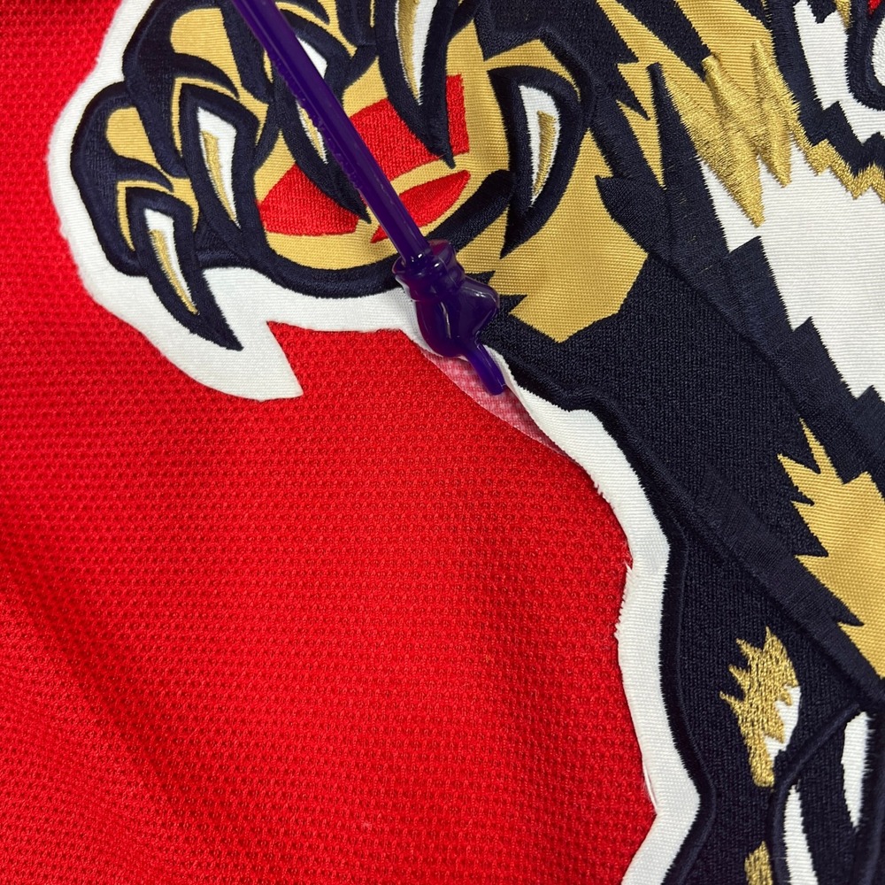 Reebok Florida Panthers NHL Jersey XXL Red Navy Gold Leaping Panther Hockeycore - Picture 12 of 16